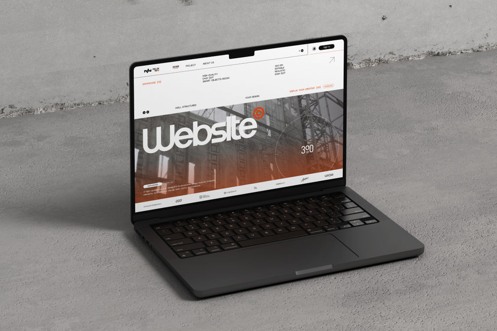 Macbook Laptop Screen Mockup For Website Display Preview 1