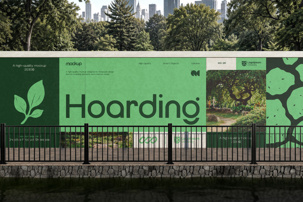 Outdoor Hoarding Billboard Mockup For Advertising Preview 1