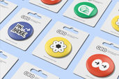 Round Pin Badge Card Packaging Mockup For Branding Preview 2