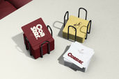 Square Mug Coaster Mockup For Cafe Branding Preview 2