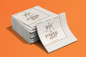 Square Paper Napkin Mockup For Cafe Branding Preview 3