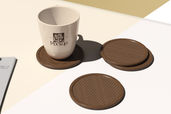 Tabletop Coaster And Mug Mockup For Branding Preview 1
