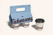 Takeaway Coffee Cup Carrier Mockup For Branding Preview 1