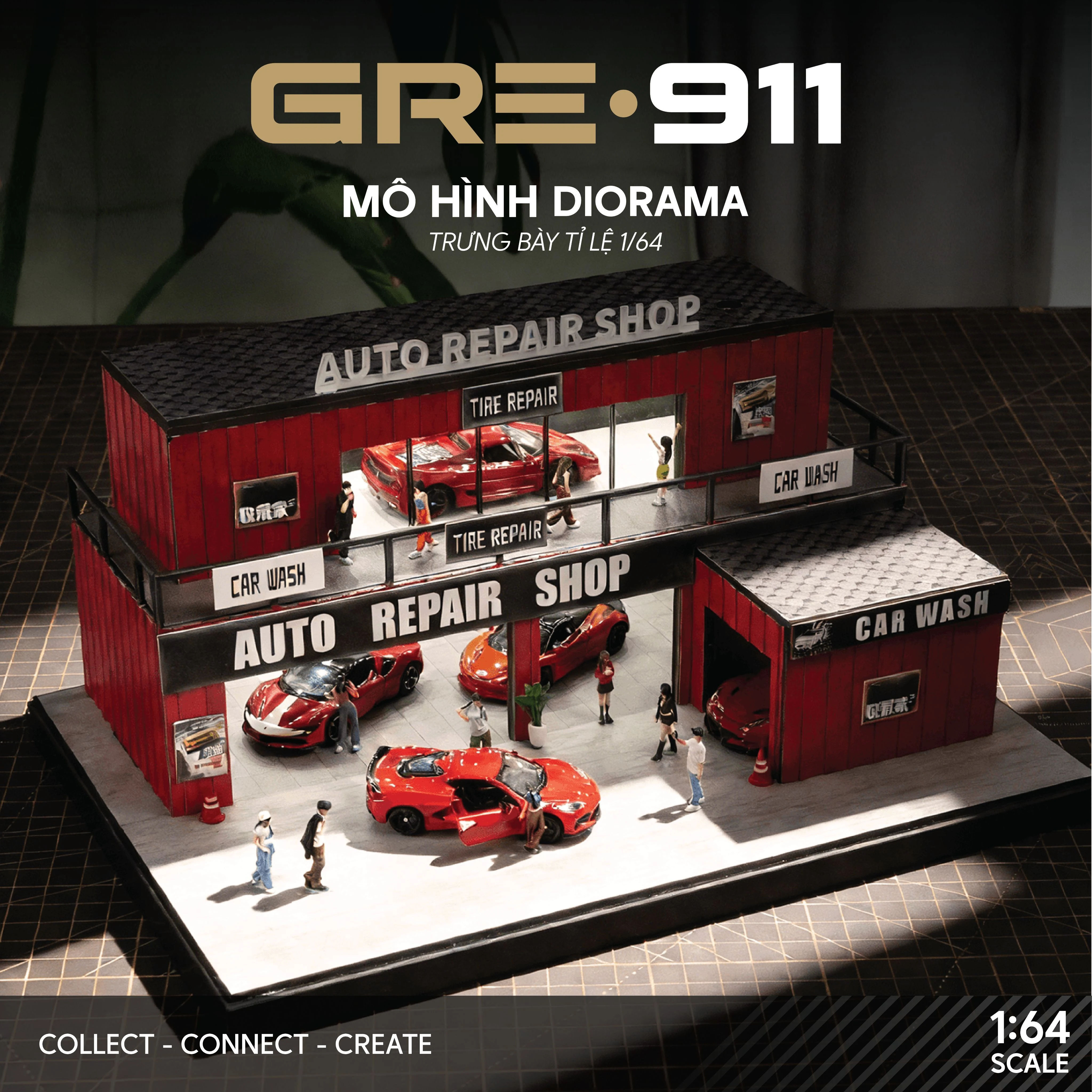 Diorama Container Repair Garage GRE911DIO-55