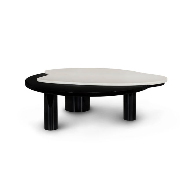 Bordeira Modern Coffee Table, Calacatta Marble