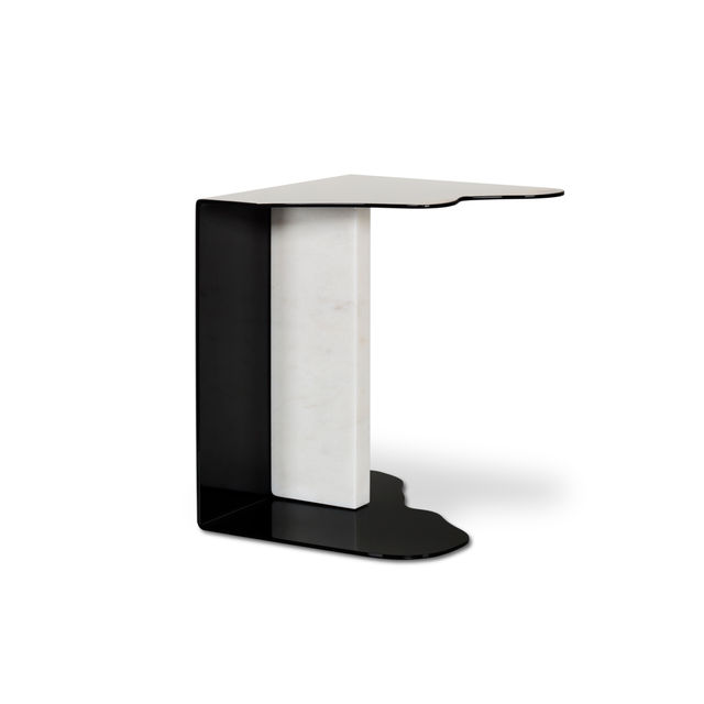 Raw Side Table, Calacatta Marble