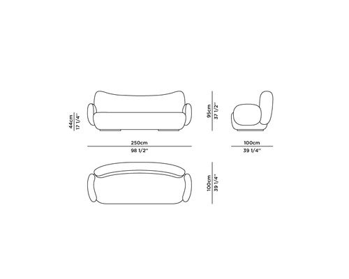 Technical details - Conchula Curved Sofa