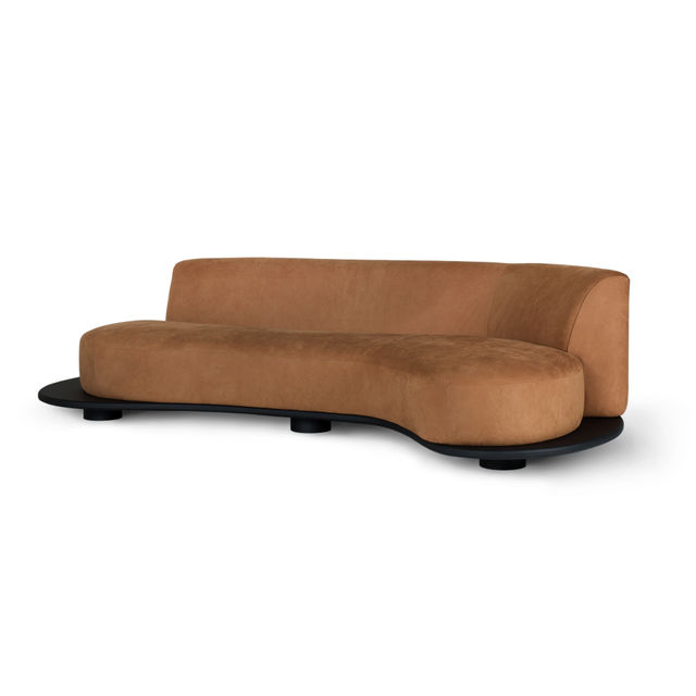 Galapinhos Leather Sofa, Caramel Nubuck