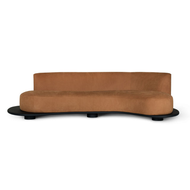 Galapinhos Leather Sofa, Caramel Nubuck