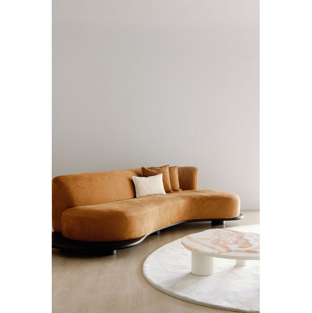 Galapinhos Leather Sofa, Caramel Nubuck