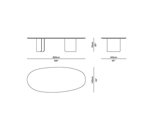 Technical details - Armona Modern Dining Table