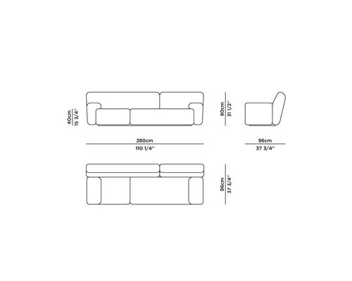 Technical details - Almourol Leather Sofa