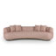 Twins Curved Sofa, Terracota Jacquard