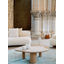 Bordeira Modern Coffee Table, Travertine Marble