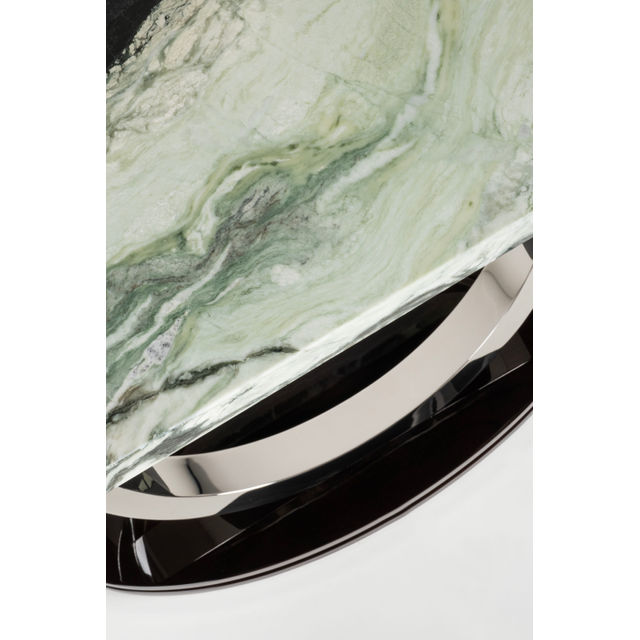 Armilar Console Table, Green Primavera Marble