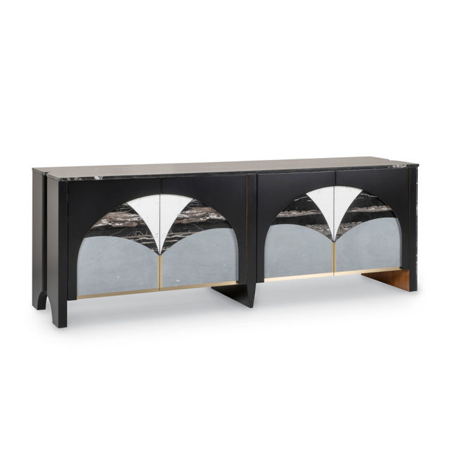 Biloba Sideboard, Bardiglio Marble