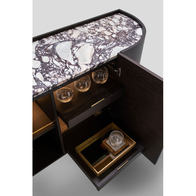 Olival Bar Cabinet, Calacatta Viola Marble