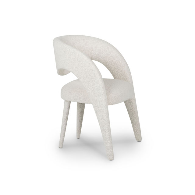 Laurence DEDAR Bouclé Dining Chairs