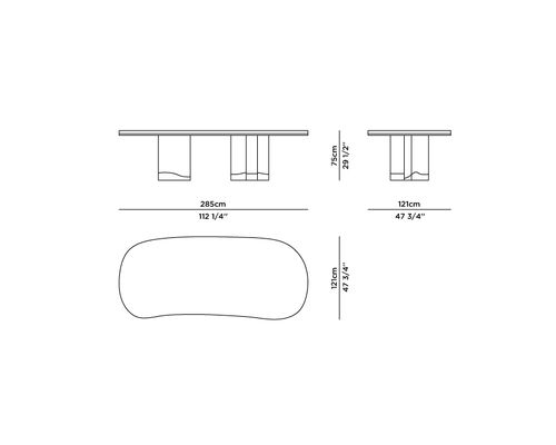 Technical details - Sistelo Modern Dining Table