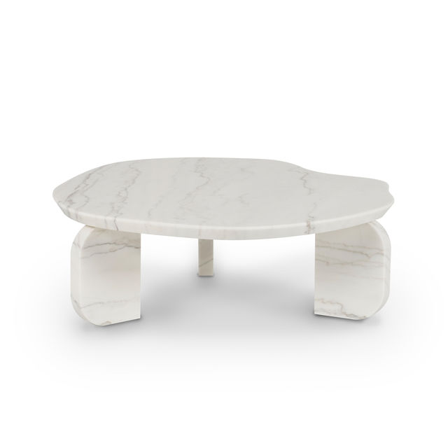 Dornes Modern Coffee Table, Calacatta Marble