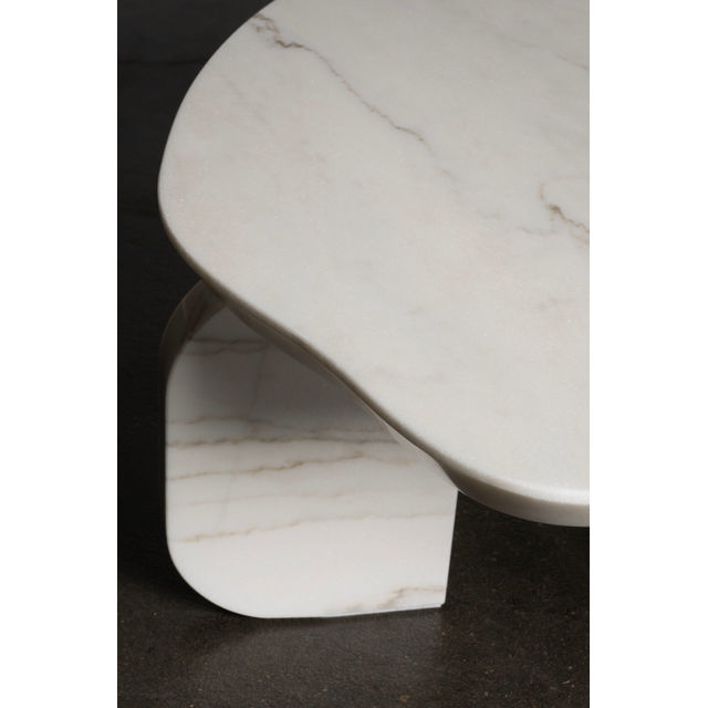 Dornes Modern Coffee Table, Calacatta Marble