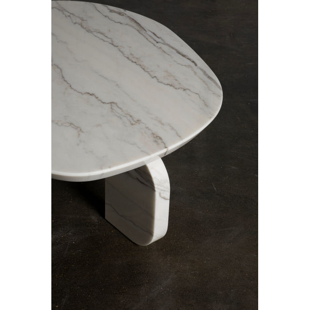 Dornes Modern Coffee Table, Calacatta Marble