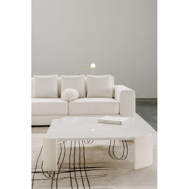 Salemas Marble Coffee Table, Calacatta Bianco