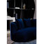 Twins Curved Sofa, Dark Blue Velvet