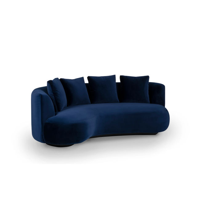Twins Sofa, Dark Blue Velvet