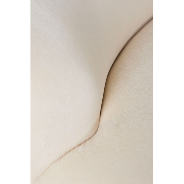 Twins Curved Sofa, Beige DEDAR Mohair
