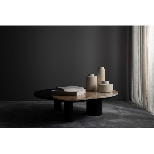 Bordeira Modern Coffee Table, Shadow Onyx