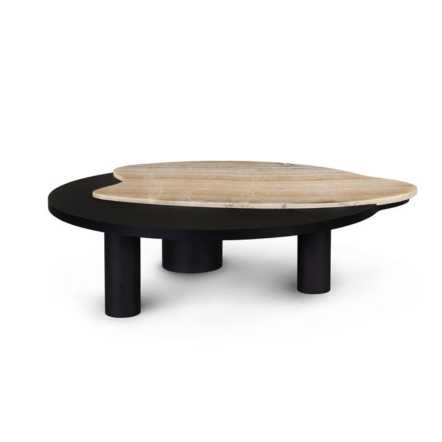 Bordeira Modern Coffee Table, Shadow Onyx