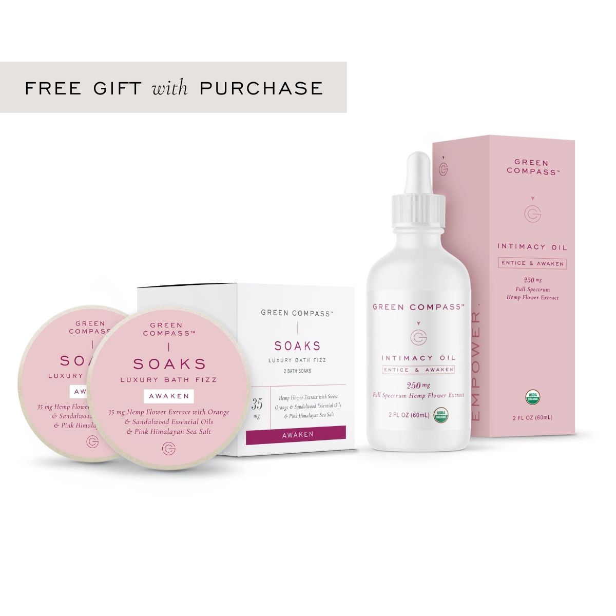 Awaken Collection Intimacy Oil and Awaken Bath Soak Gift with
