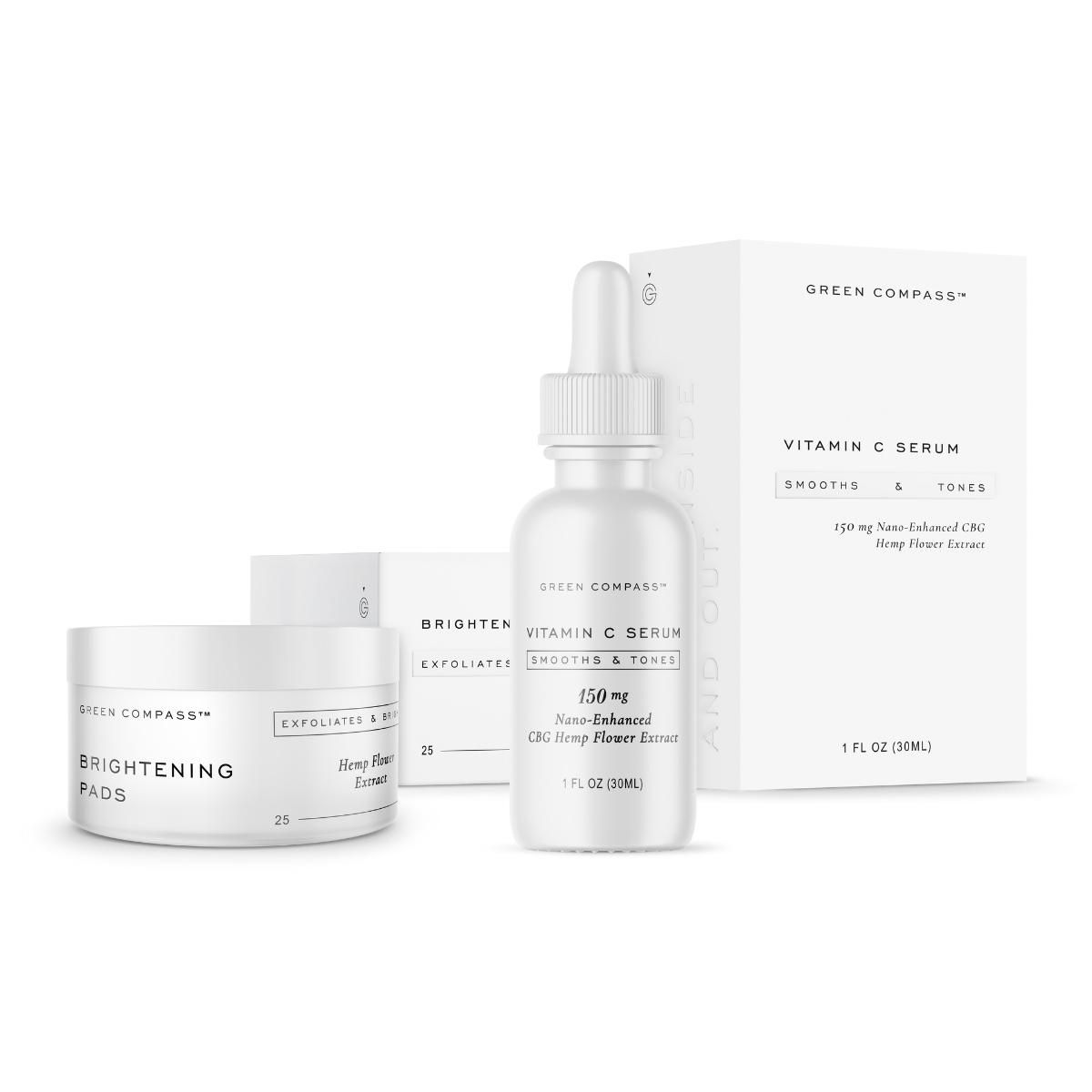 Vitamin C Serum And Brightening Pads Green Compass Inc vitamin-c-serum-and-brightening-pads-green-compass-inc