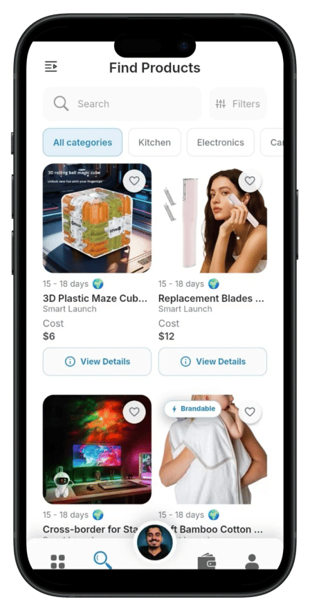 The Droparabia mobile app running on a phone