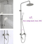 Bộ vòi sen tắm nóng lạnh Inox 304, Vòi sen cây giá rẻ đẹp cho phòng tắm gia đình