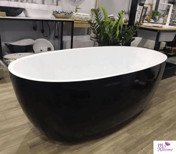 Bồn tắm oval màu đen RS001 1m7