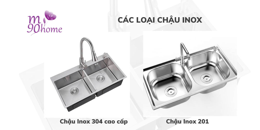 Các loại chậu Inox