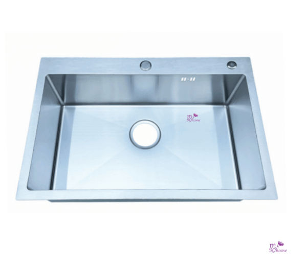 Bồn rửa chén inox 1 ngăn 68x45 cao cấp, Chậu rửa chén giá rẻ