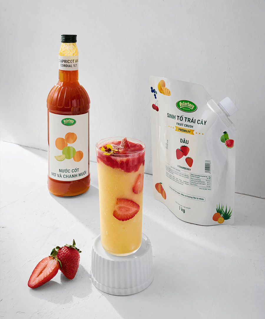 Dâu & Mơ Chanh Muối Đá Xay