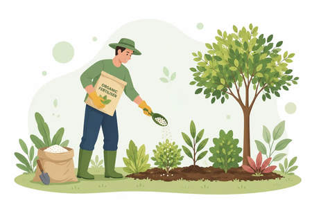 Organic fertilizer application and soil testing