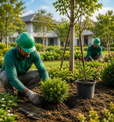 Landscape execution and site preparation