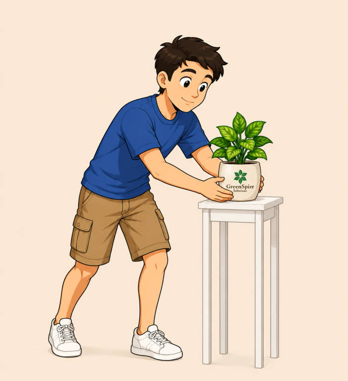 GreenSpire founder consulting a client on garden plans