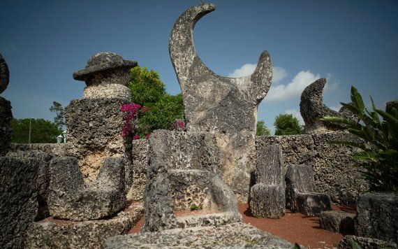 Coral Castle chairs and planets
