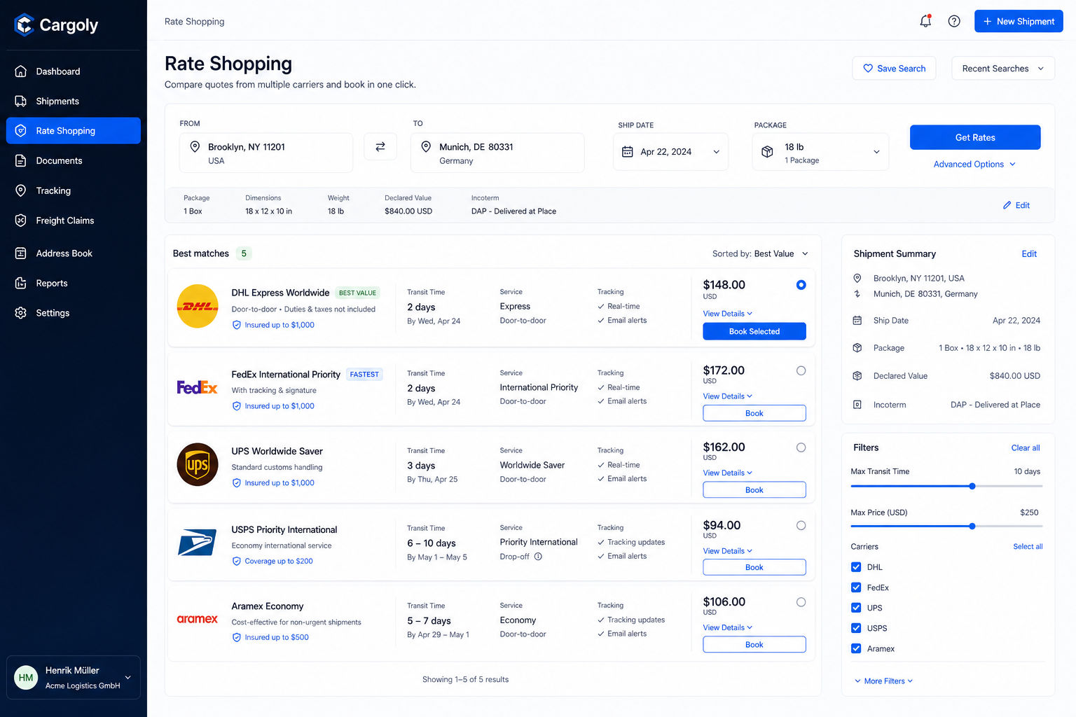 Cargoly – Freight Operations & Shipment Tracking Automation screenshot 4