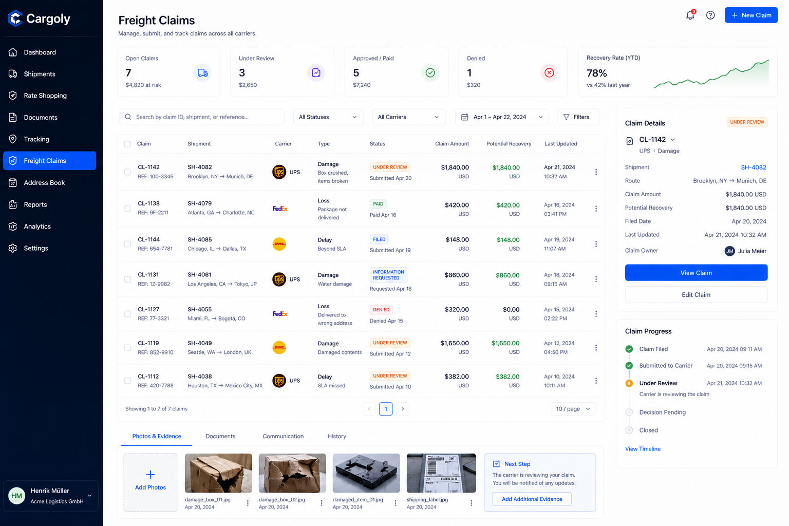 Cargoly – Freight Operations & Shipment Tracking Automation screenshot 1