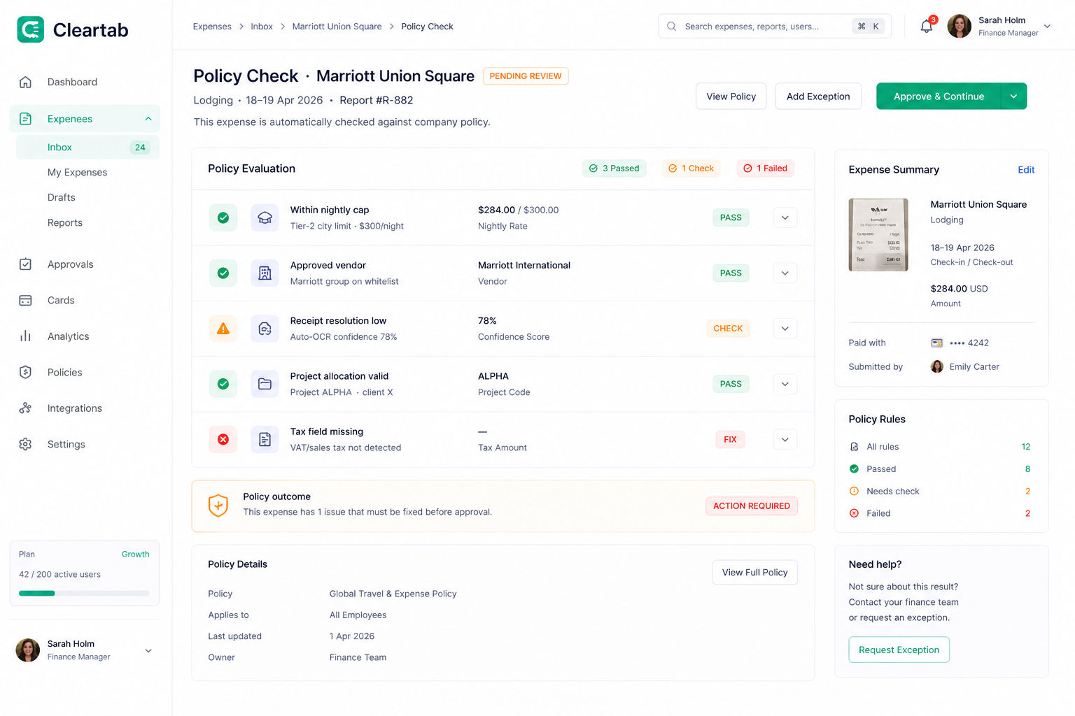 Cleartab – Corporate Expense Management screenshot 2