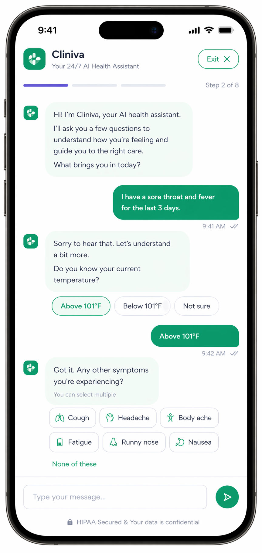 Cliniva – AI Patient Intake & Triage Platform screenshot 1
