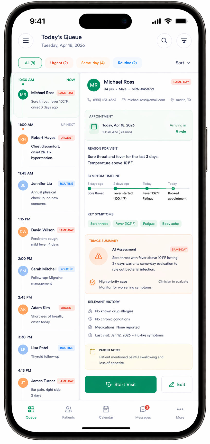 Cliniva – AI Patient Intake & Triage Platform screenshot 4