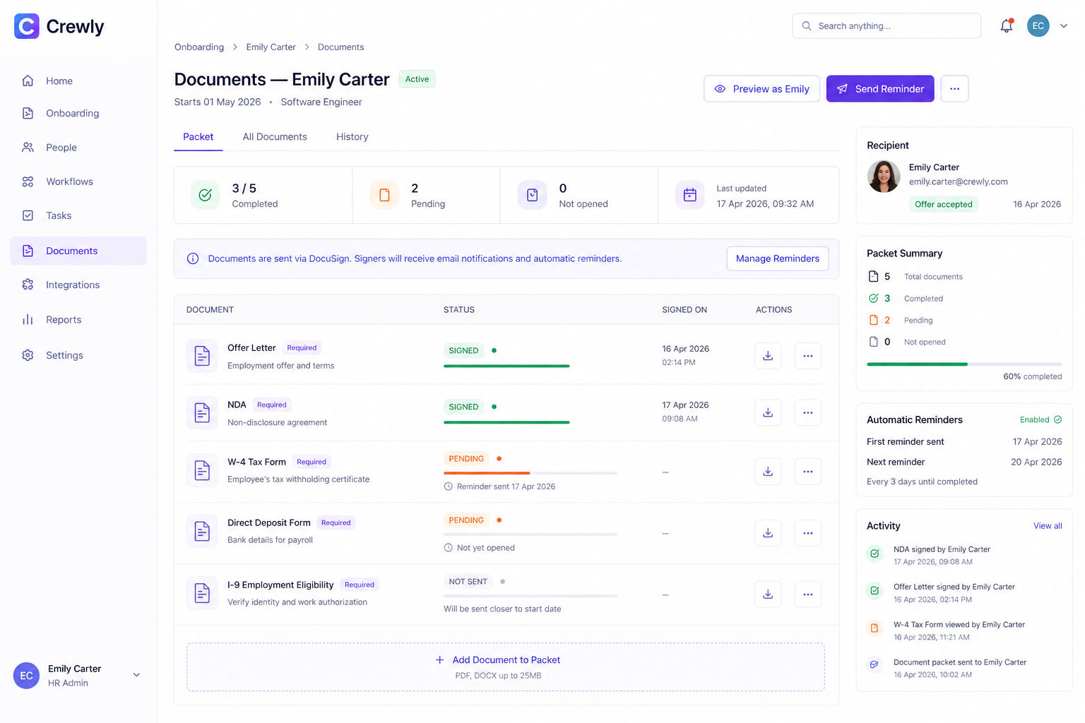 Crewly – Employee Onboarding Automation screenshot 2